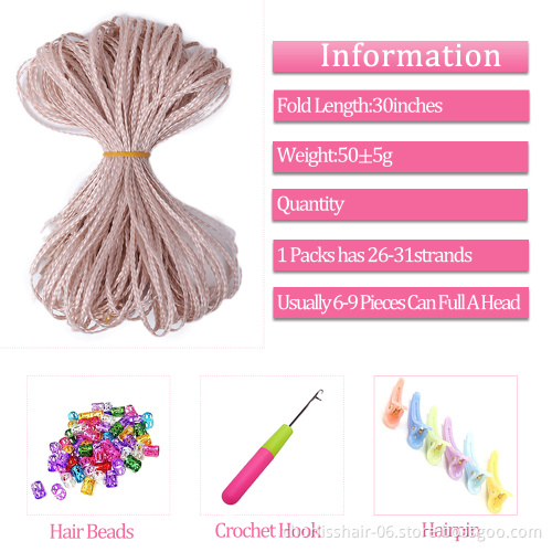 Wholesale 30'' Micro Straight Zizi Braids Synthetic Hair Crochet Braiding Hair Extensions Box Braids Curly Zizi Twists African